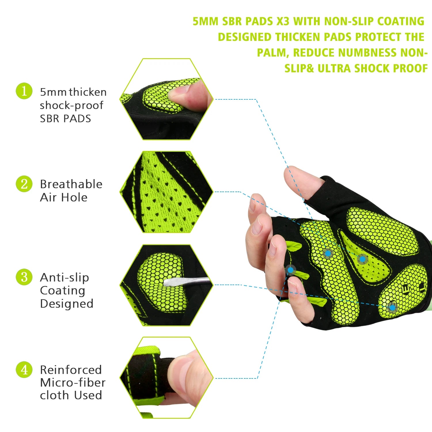 MOREOK Breathable Biking Gloves