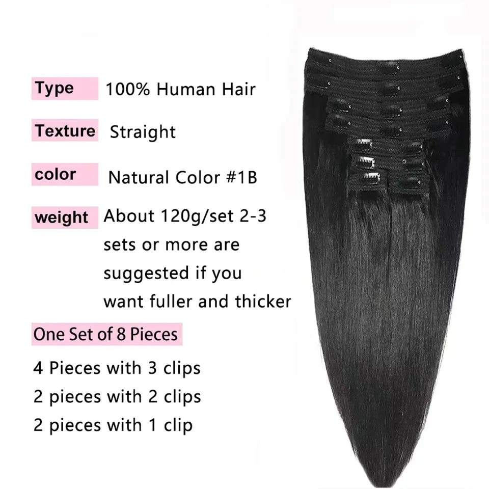 Clip In Human Hair Extensions