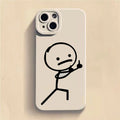 Cute Cartoon Matchman Matte Silicone Phone Case For iPhone