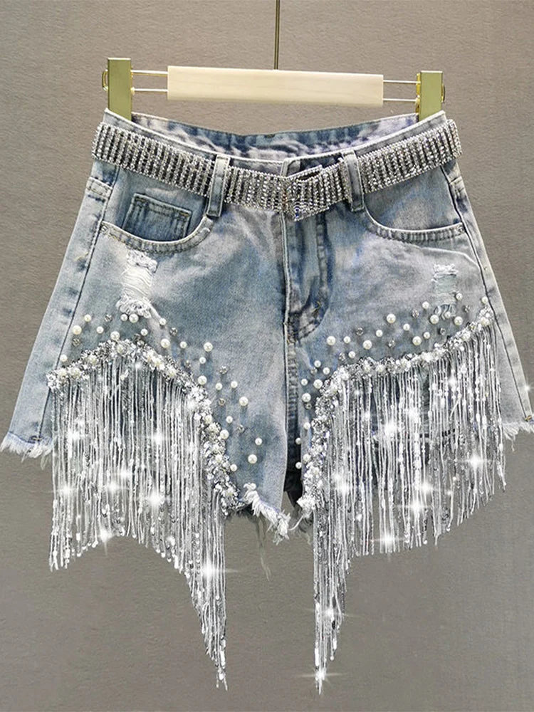 Summer Elegant Tassel Shorts