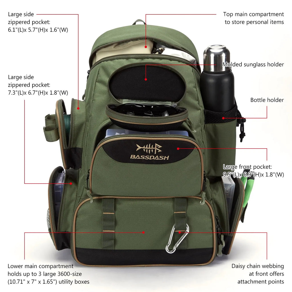 Bassdash Fishing Backpack