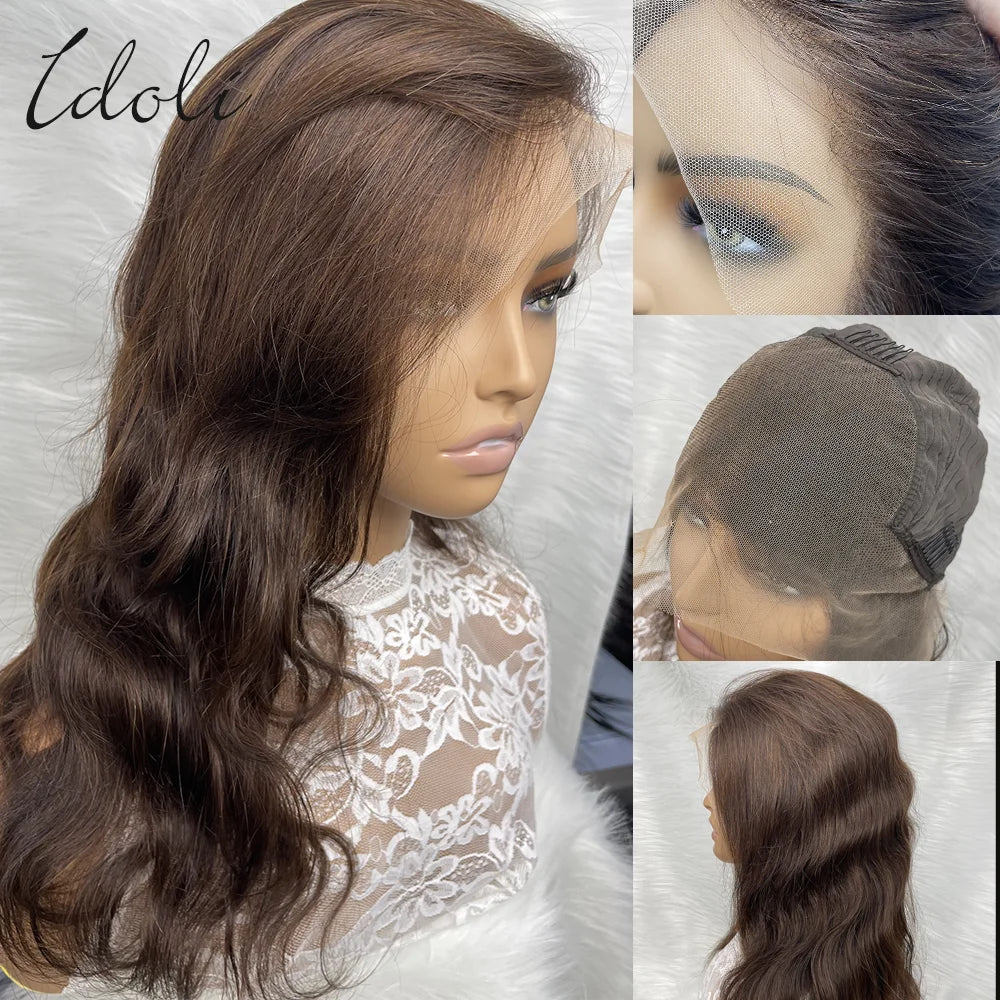 13x6 Chocolate Brown Body Wave Lace Front Wig