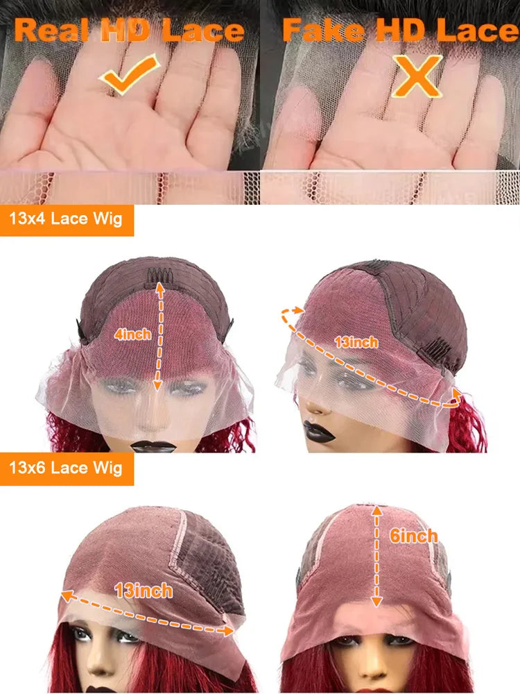 100% Human Hair Deep Wave Lace Front