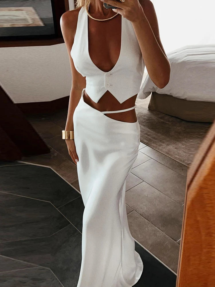 2 Pieces Sets Elegant Evening Party Outfits