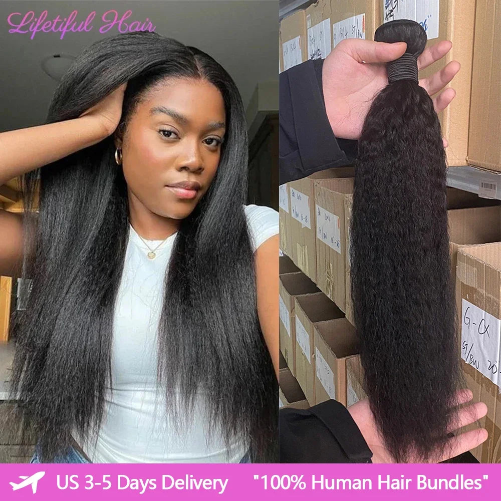 Kinky Straight Human Hair Bundles