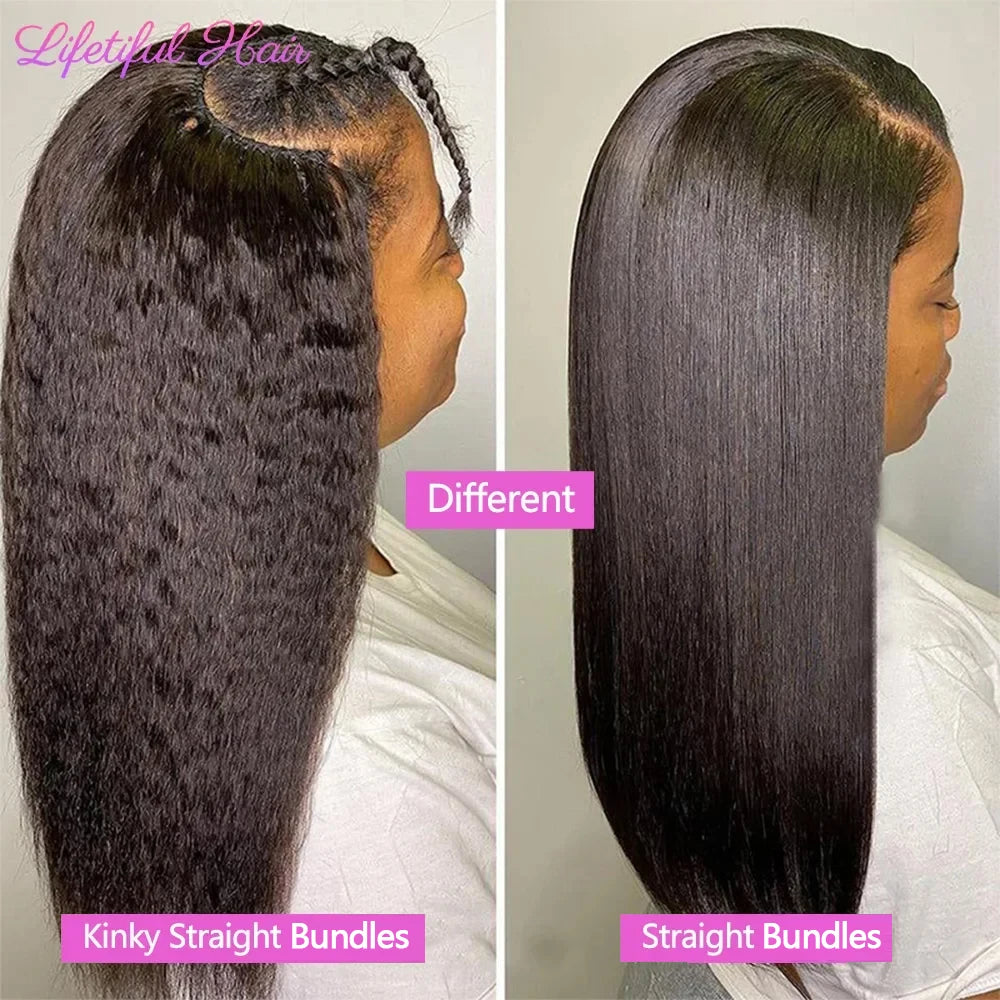 Kinky Straight Human Hair Bundles