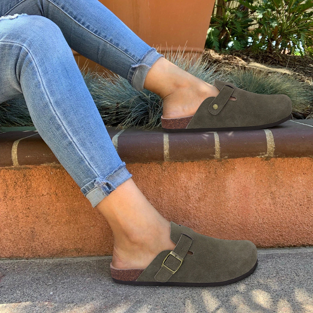 Women's Suede Mules Slippers
