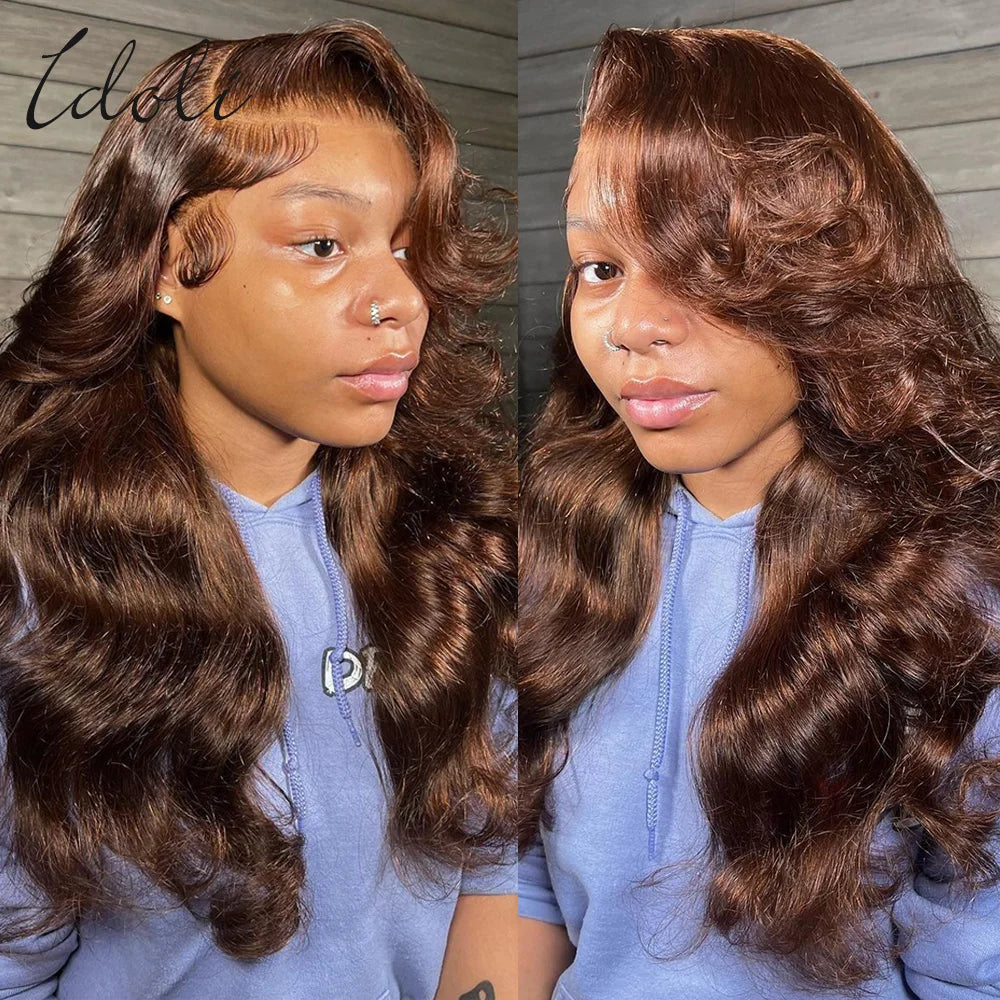 13x6 Chocolate Brown Body Wave Lace Front Wig
