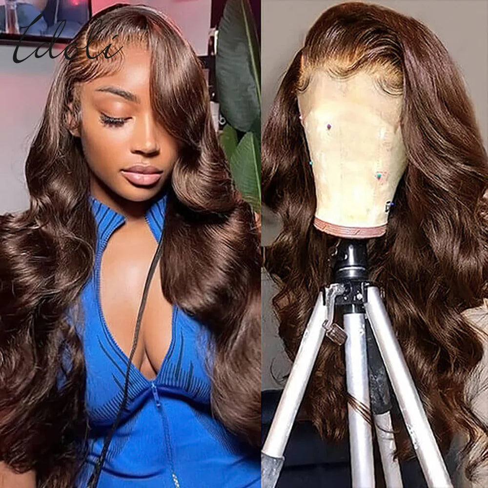 13x6 Chocolate Brown Body Wave Lace Front Wig