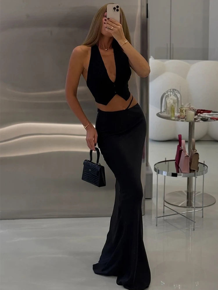 2 Pieces Sets Elegant Evening Party Outfits