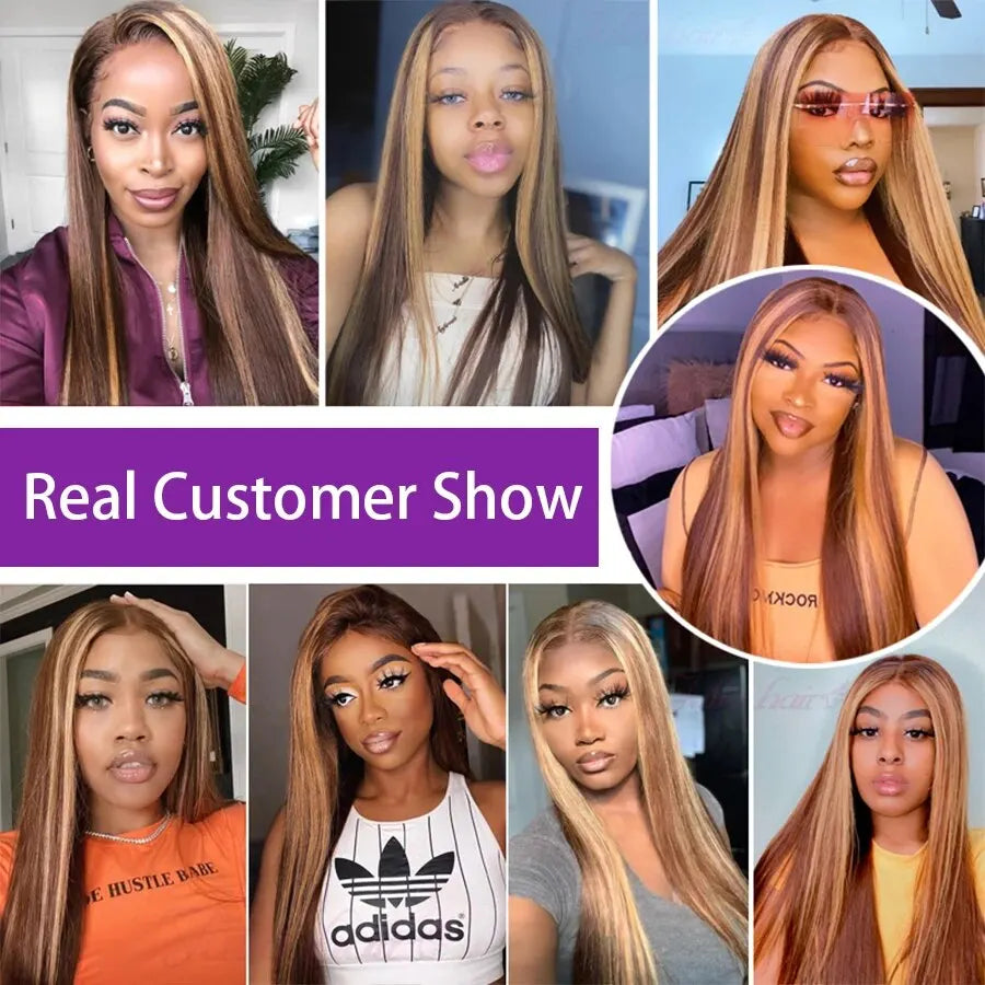 13x6 Highlight Human Hair Wig